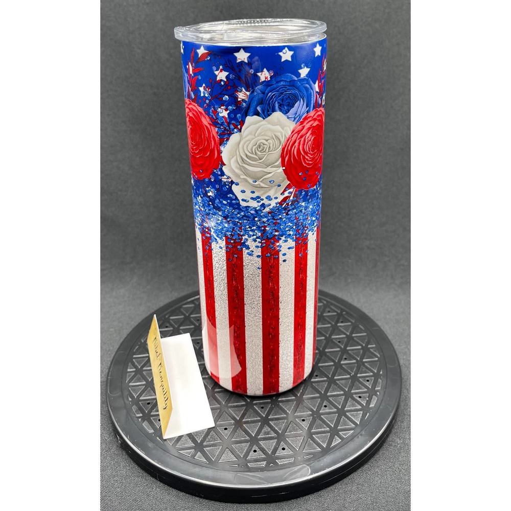 20oz Red White & Blue Patriotic Tumbler Cup